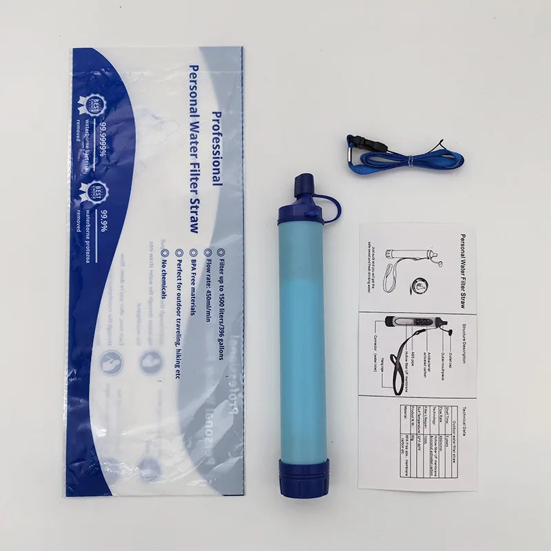 1pc Outdoor Water Filter – Personal Straw Filtration System