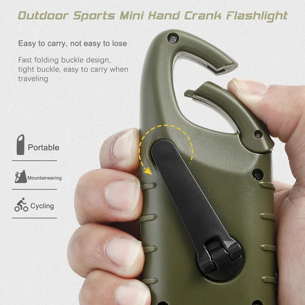LED Hand Crank Solar Powered Flashlight: