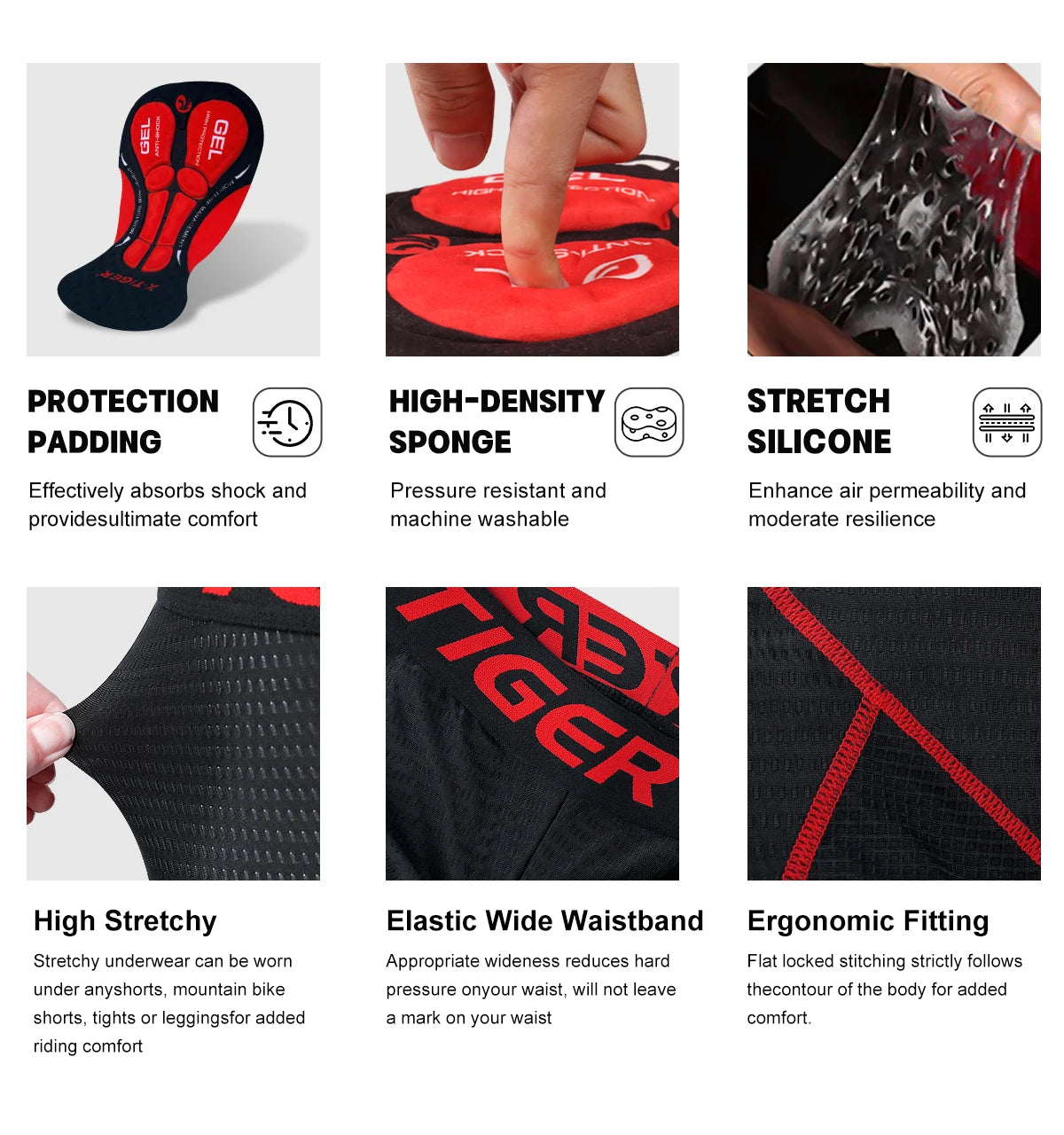 The X-TIGER Cycling Underwear Gel Pad Shorts