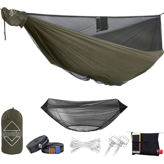 : 12Ft Camping Hammock with Mosquito Net