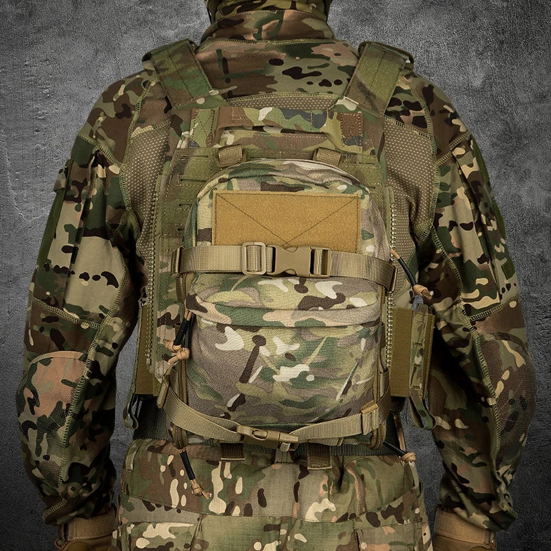 mini hydration backpack designed for tactical or outdoor use.s