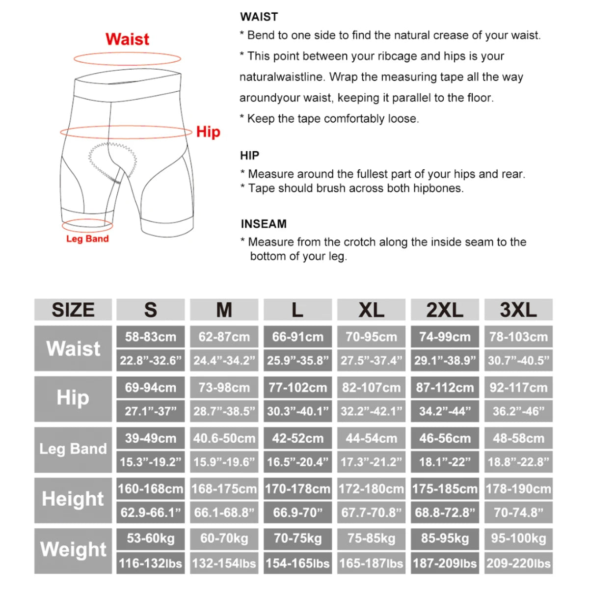 The X-TIGER Cycling Underwear Gel Pad Shorts