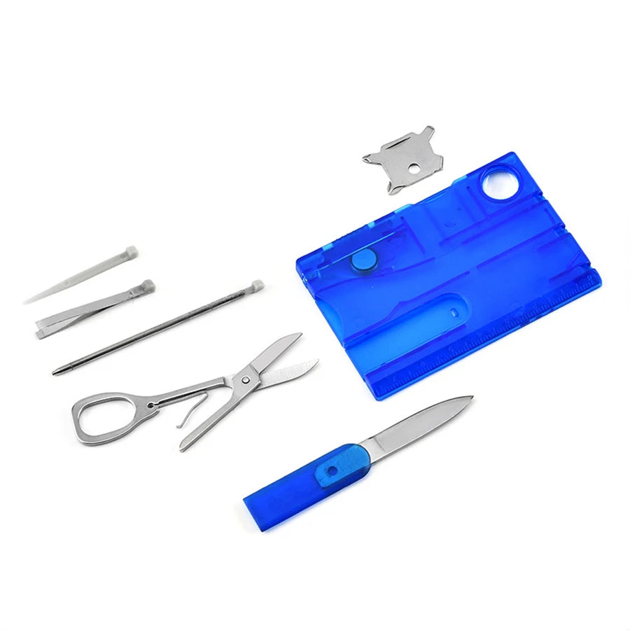 12-in-1 Portable Hiking Card Tool