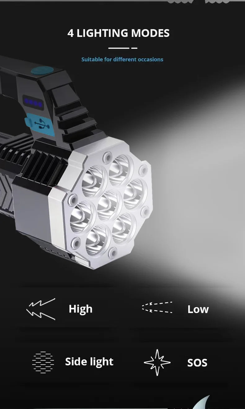 high-power rechargeable LED flashlight