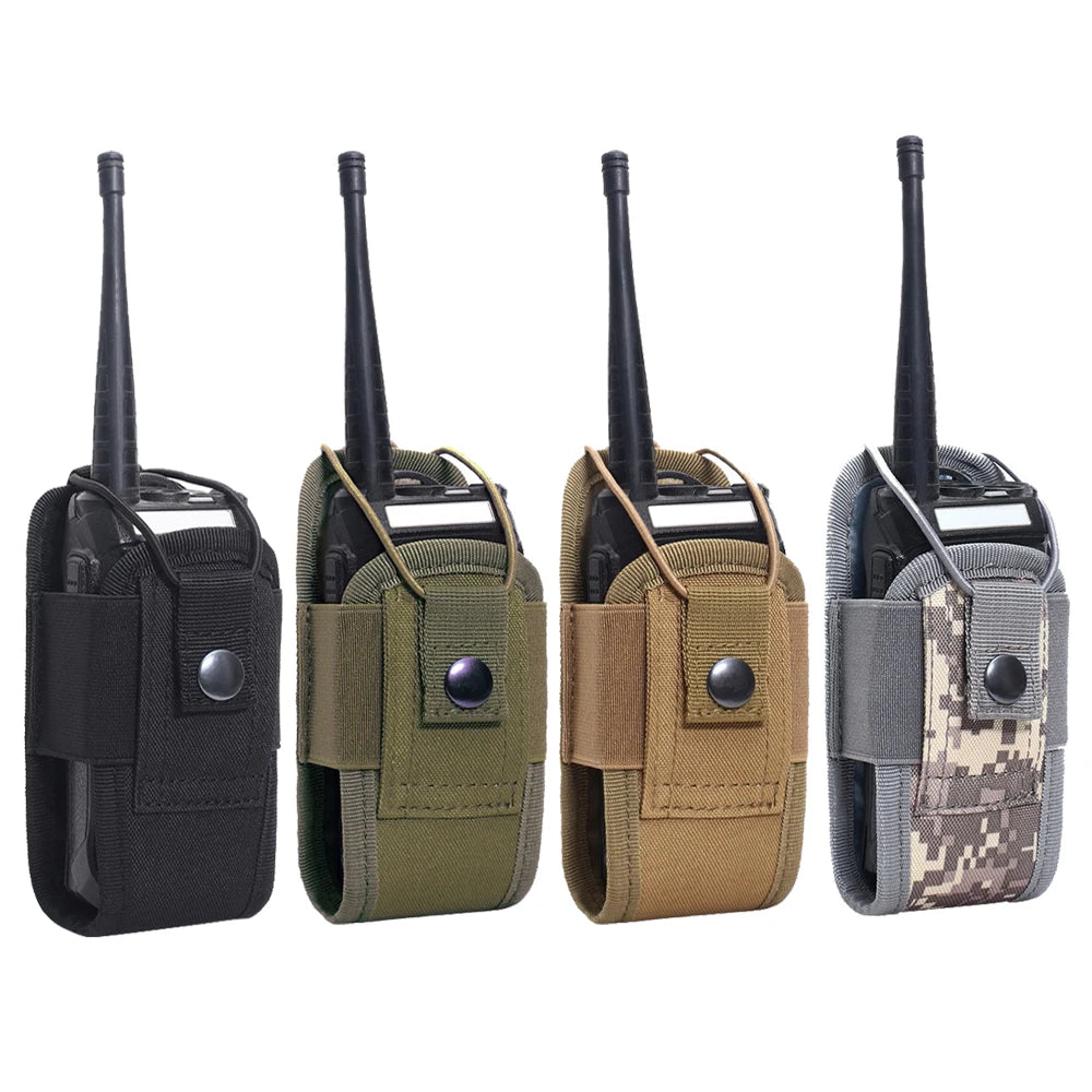 Camping MOLLE Radio Walkie Talkie Pouch – Tactical Waist Bag Holder
