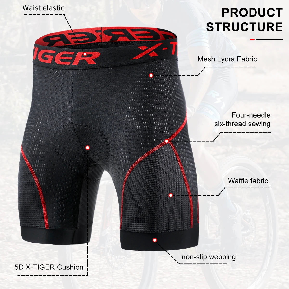 The X-TIGER Cycling Underwear Gel Pad Shorts