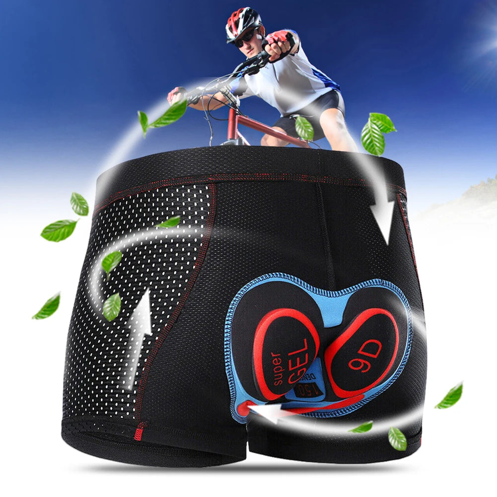 Breathable Cycling Shorts Men Mtb Pants Gel Pad Shorts Shockproof Bicycle Underpant Male Cycling Trousers Cycling Underwear