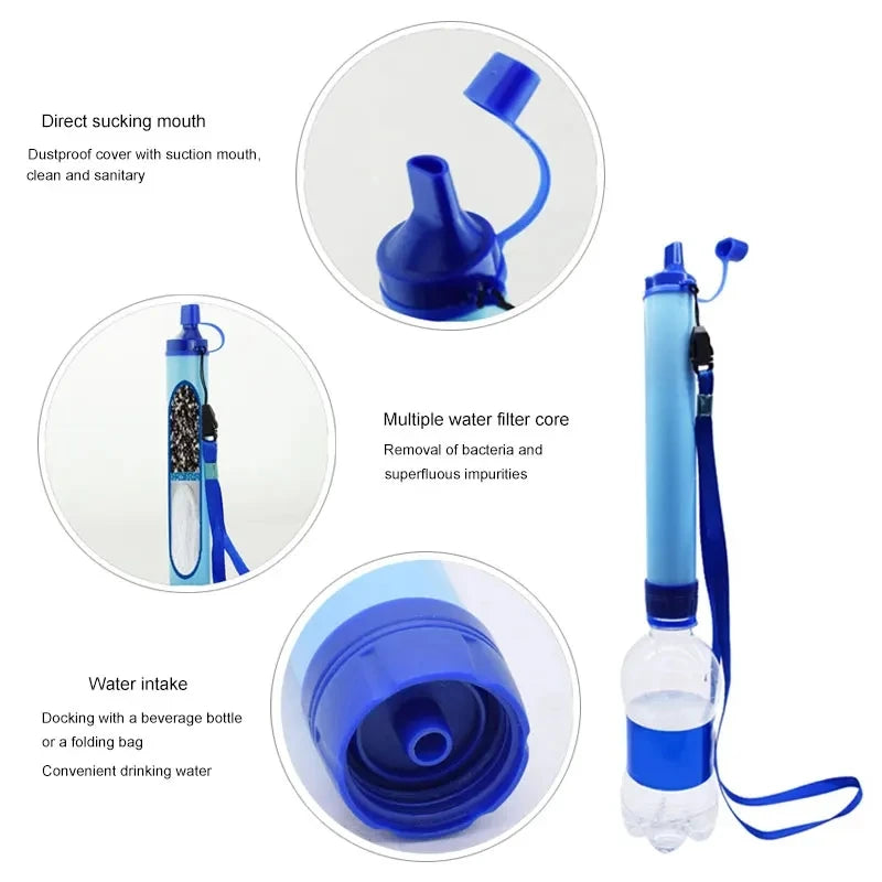 1pc Outdoor Water Filter – Personal Straw Filtration System