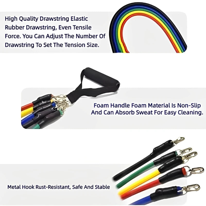 portable resistance bands often sold online for home