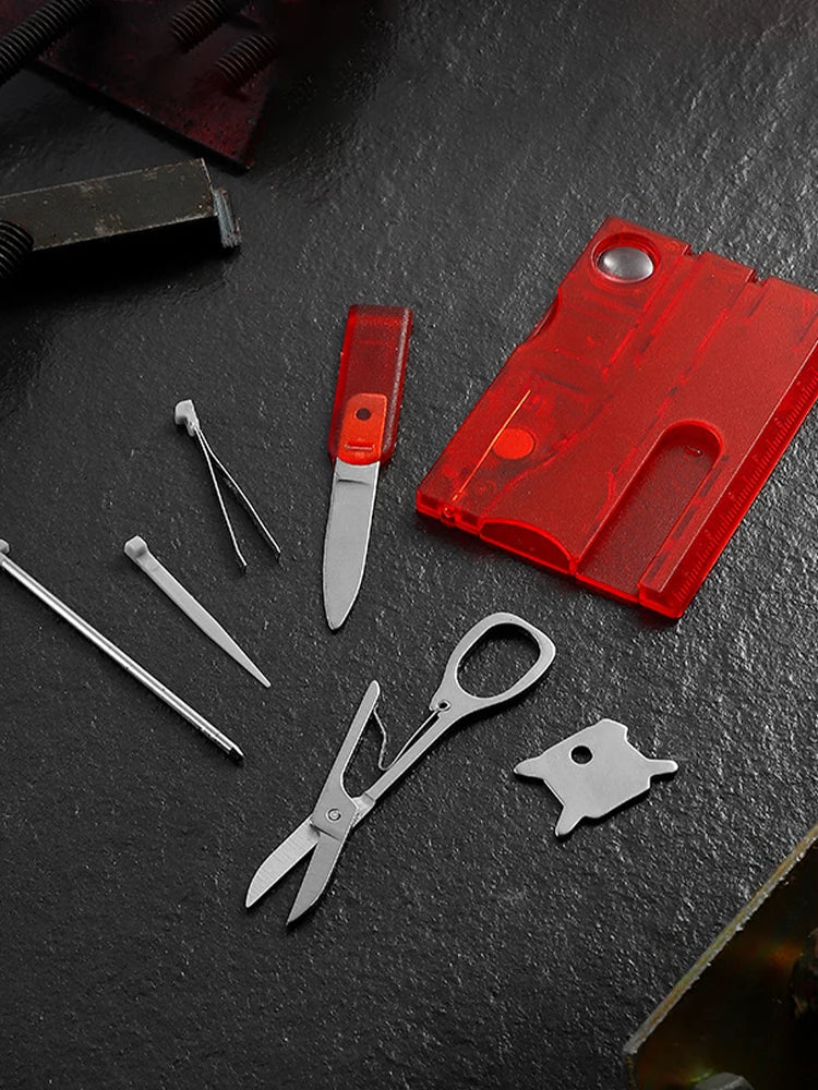 12-in-1 Portable Hiking Card Tool