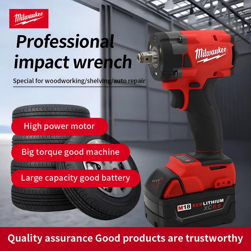 Milwaukee Cordless Impact Wrench 300N·m: