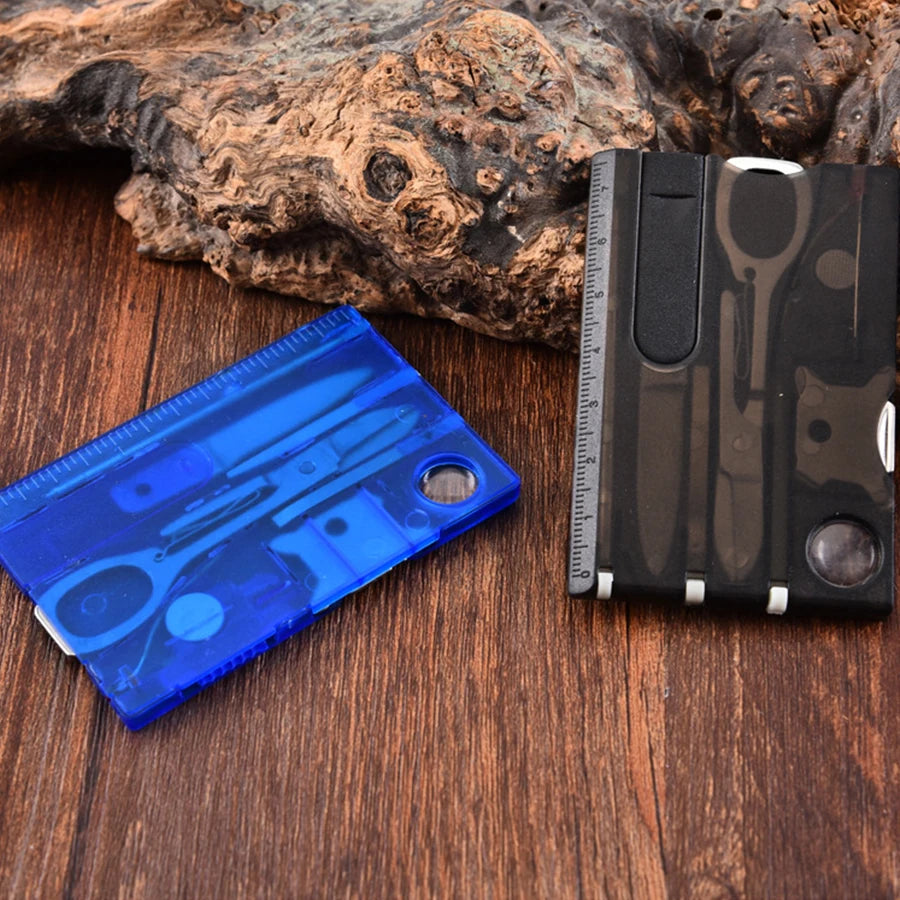 12-in-1 Portable Hiking Card Tool