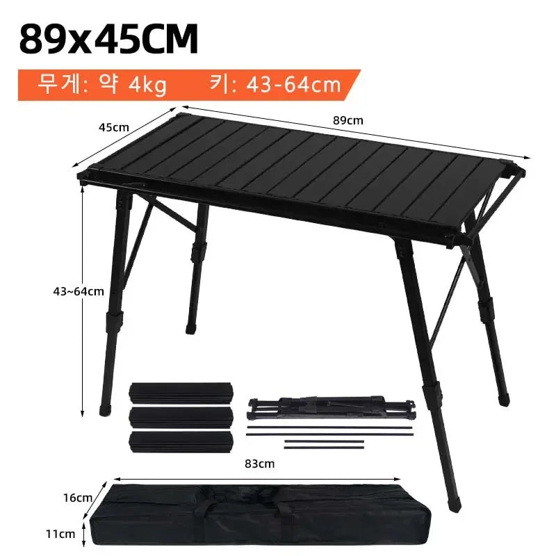KRC CAMP Camping Folding Removable IGT Wood Table