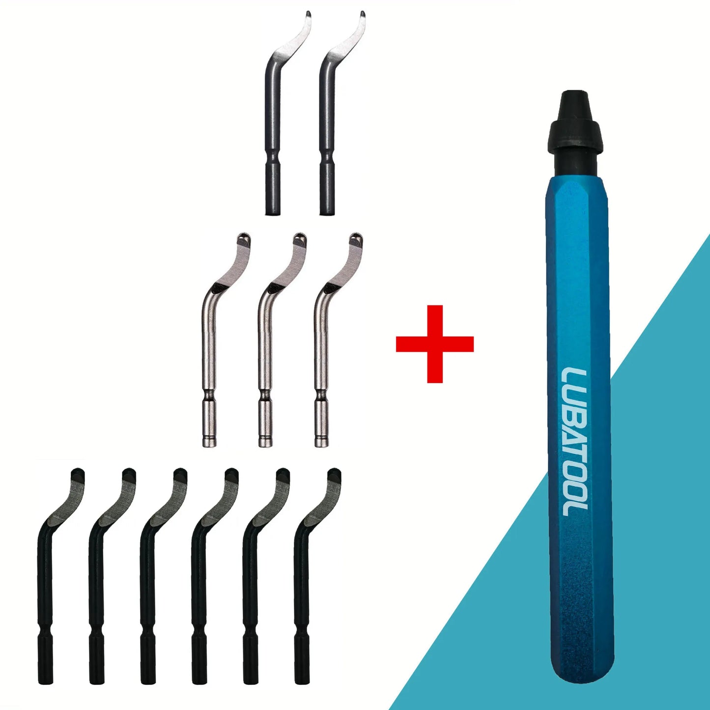 LUBATOOL Deburring Tool with 11 HSS Steel Blades: