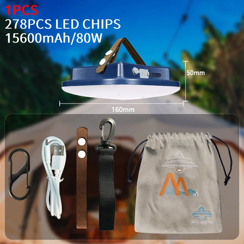 MOSLIGHTING Camping Lantern 80W 7500K Torch Flashlight i