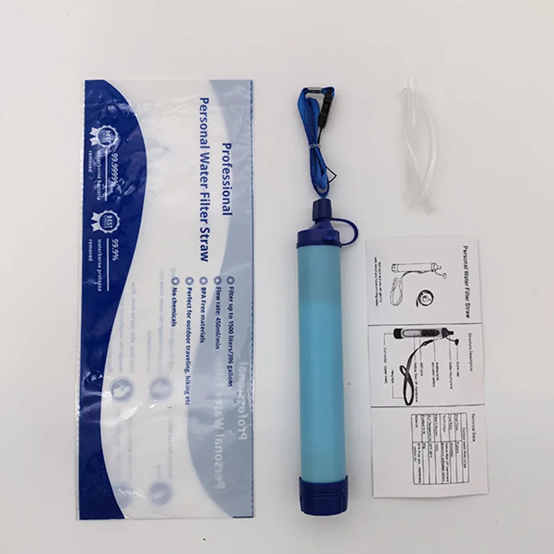 1pc Outdoor Water Filter – Personal Straw Filtration System