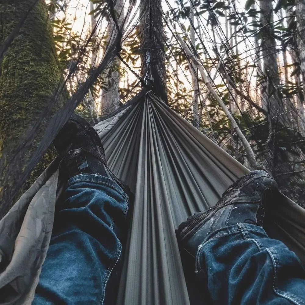 : 12Ft Camping Hammock with Mosquito Net