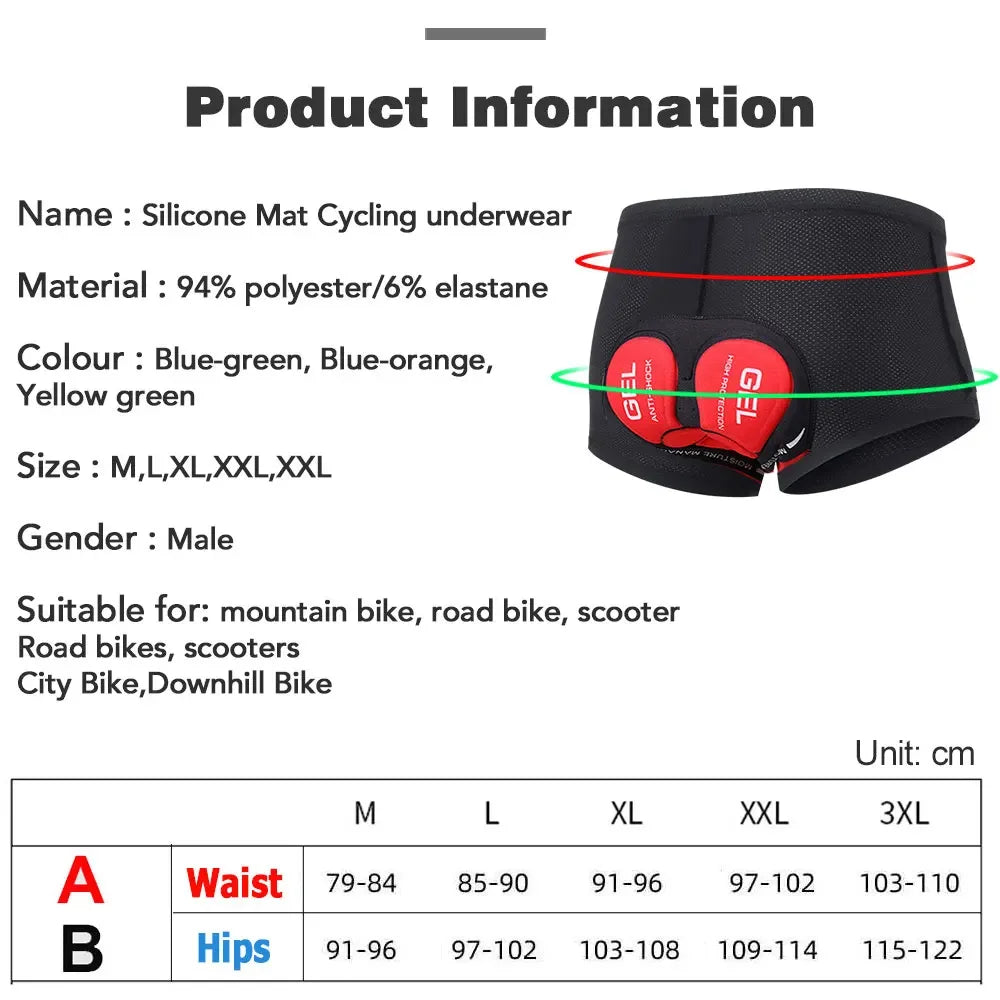 NEWBOLER Cycling Underwear Shorts