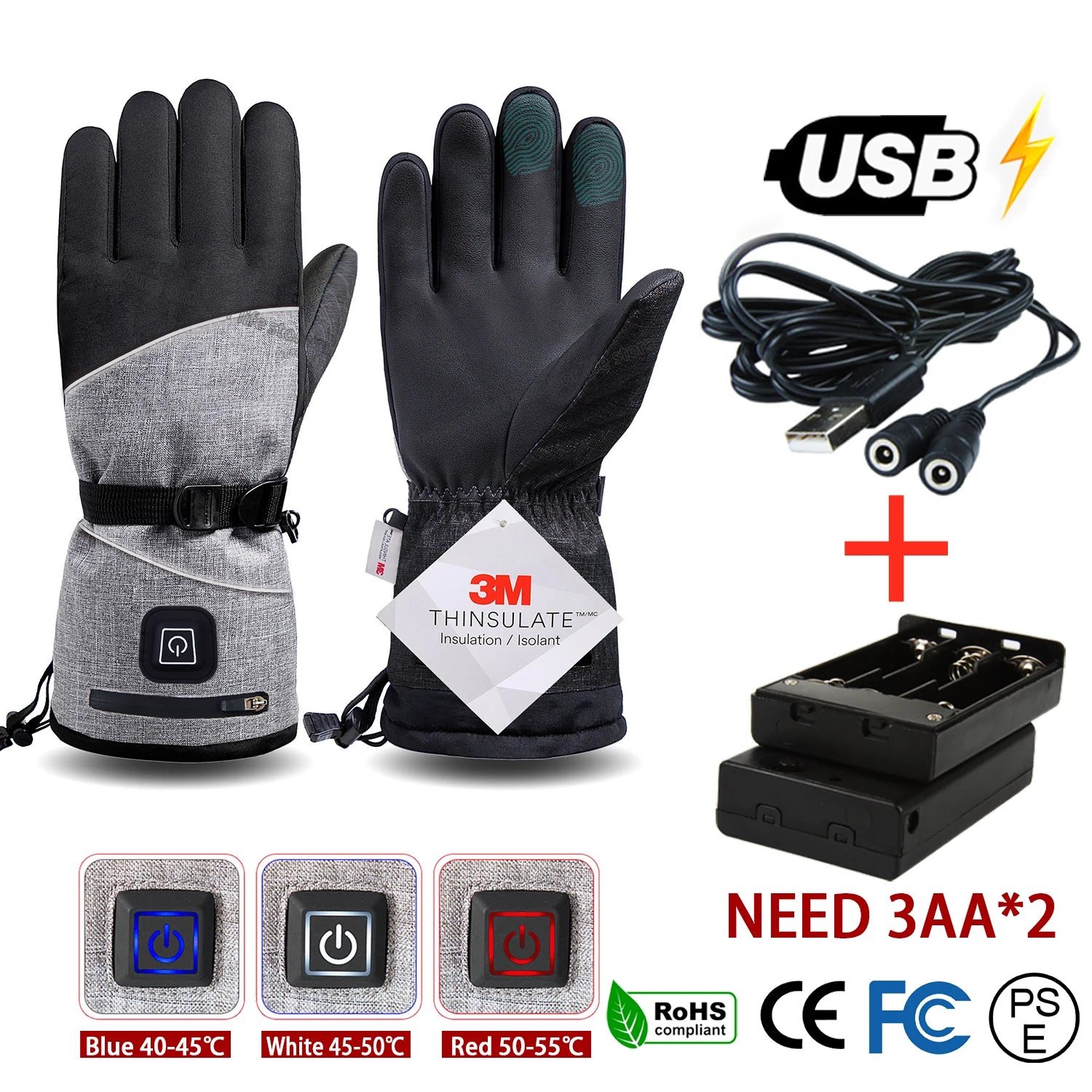 electric heated winter gloves,