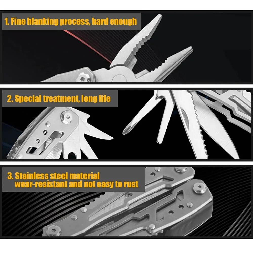 Folding Multi-tool Pocket Knife Pliers Mini"