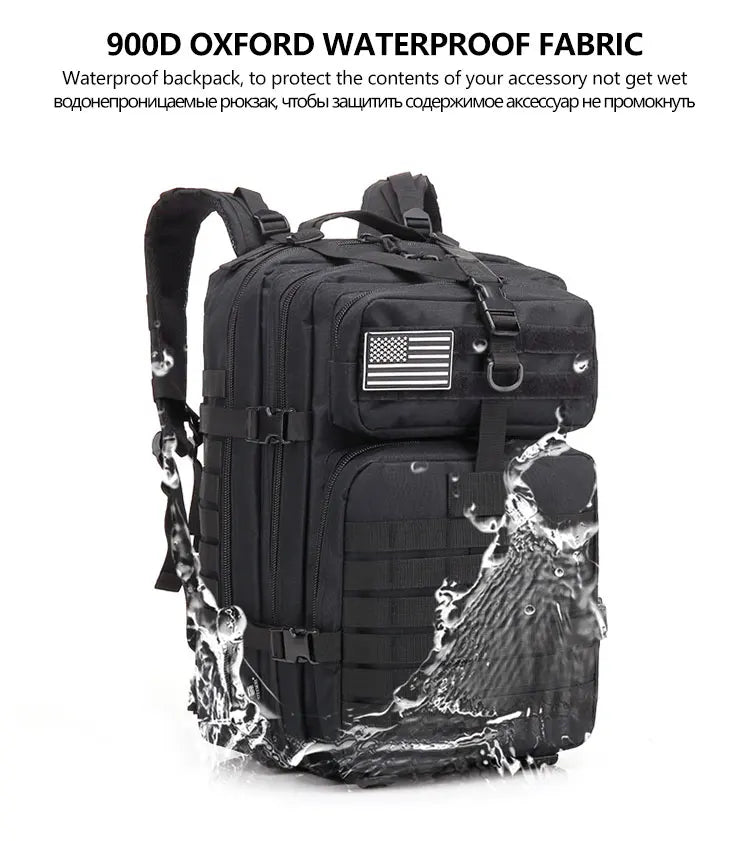 Multi-Functional Tactical Backpack – 50L / 35L / 25L | Waterproof & Large Capacity
