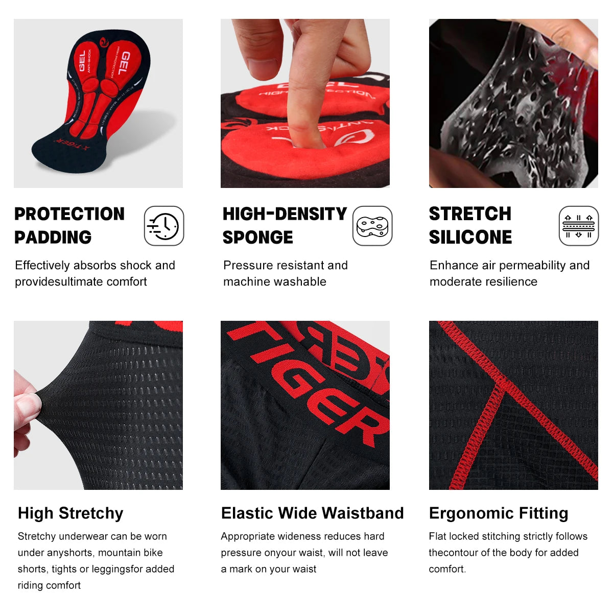 The X-TIGER Cycling Underwear Gel Pad Shorts