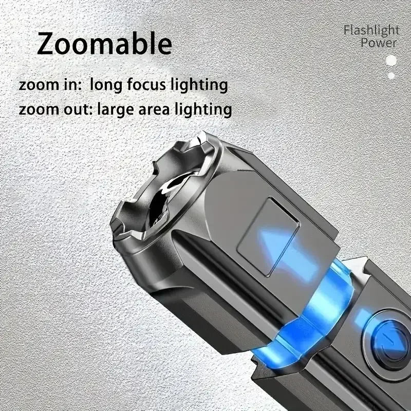 Super Bright LED Flashlights Telescopic Zoom