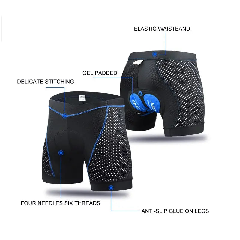 X-TIGER Cycling Underwear 5D Padded Gel
