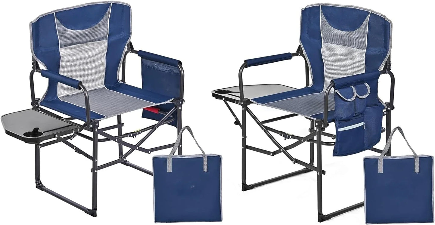 : Oversized 2-Pack Portable Folding Lawn Chairs for Adults