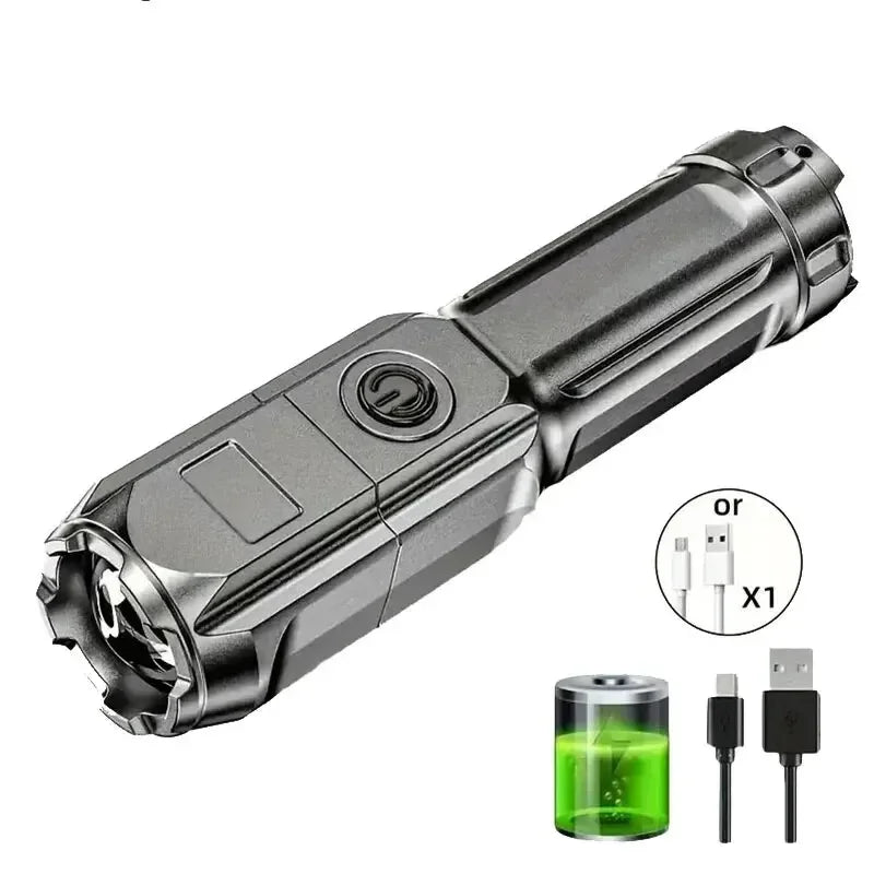 Super Bright LED Flashlights Telescopic Zoom