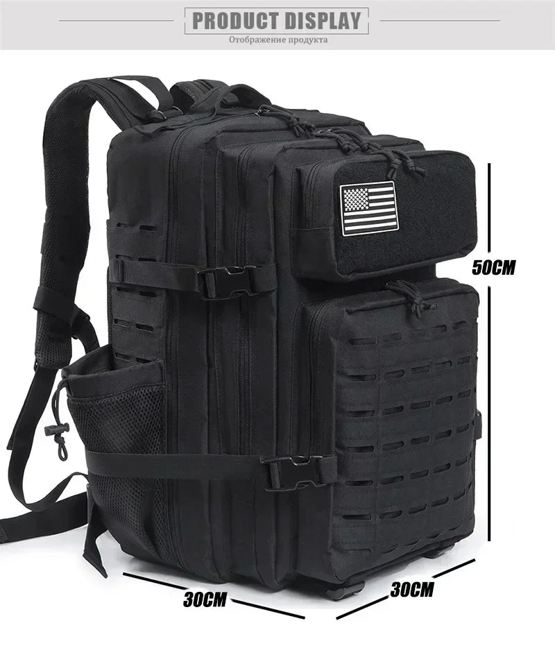 Men & Women – Laser-Cut MOLLE 3-Day Pack, Hiking, School,
