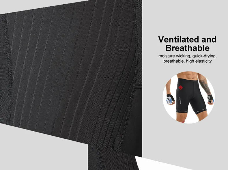 X-TIGER Men Cycling Shorts with Back Pocket