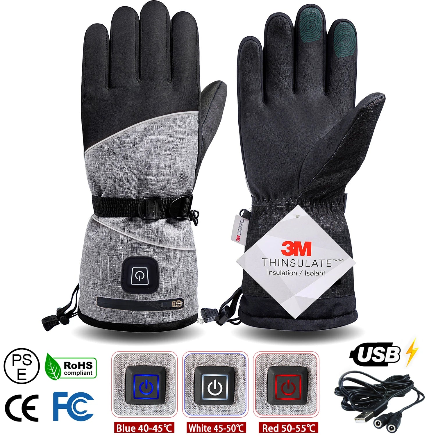 electric heated winter gloves,