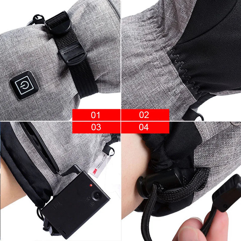 electric heated winter gloves,