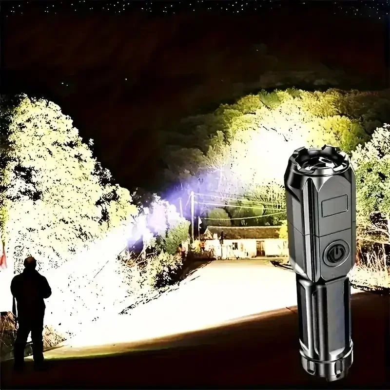 Super Bright LED Flashlights Telescopic Zoom