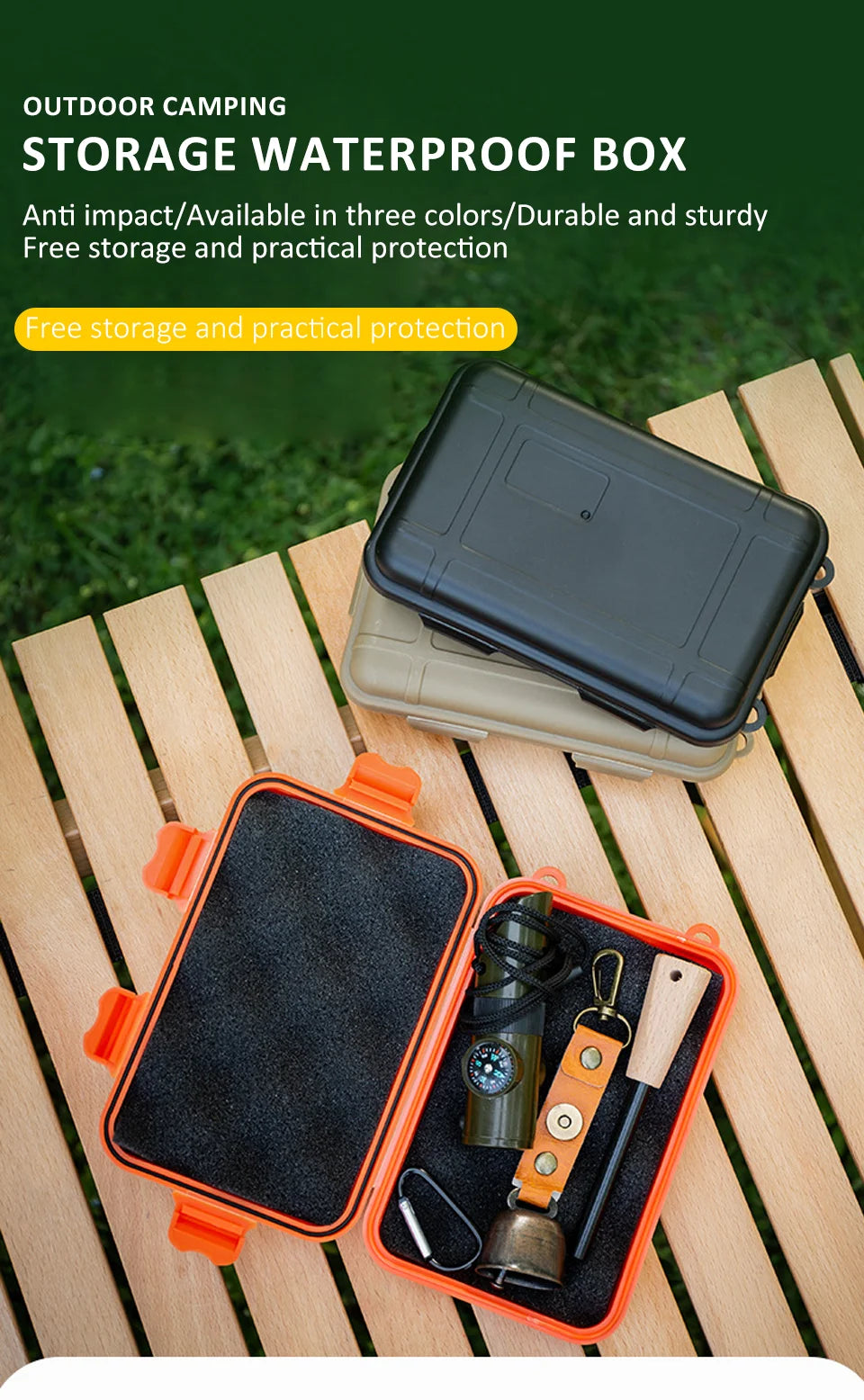 EDC Tool Box Outdoor Camping Survival Kit – Shockproof & Waterproof Case
