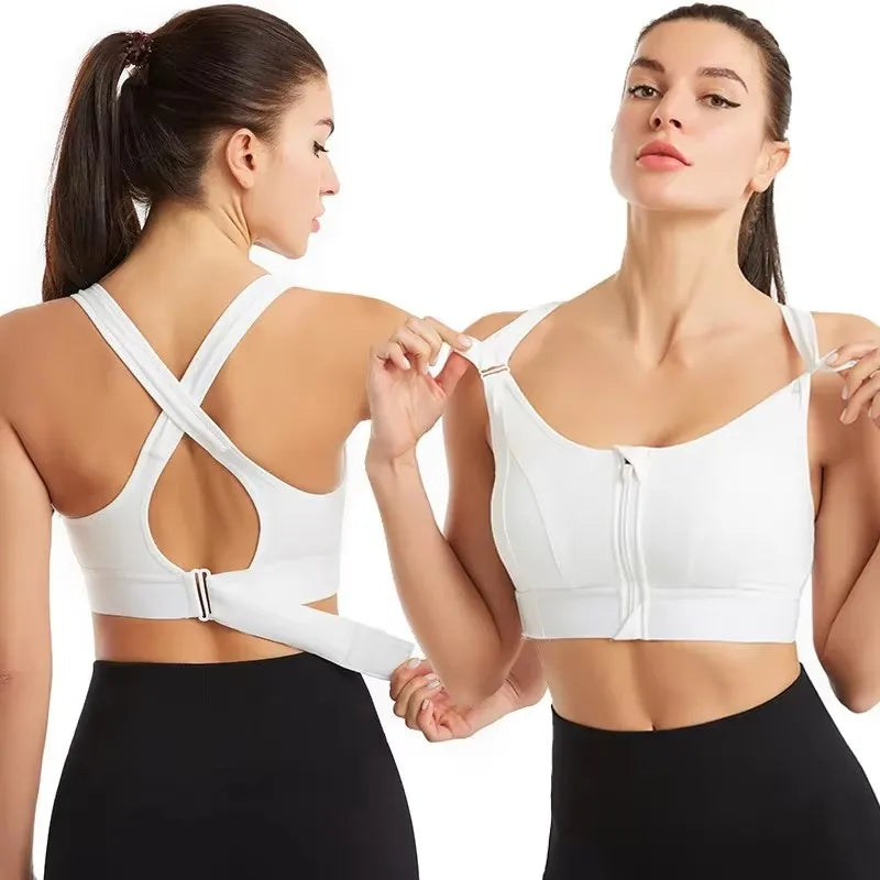 Shockproof Support, Elastic Fit, Slim Yoga Crop Top