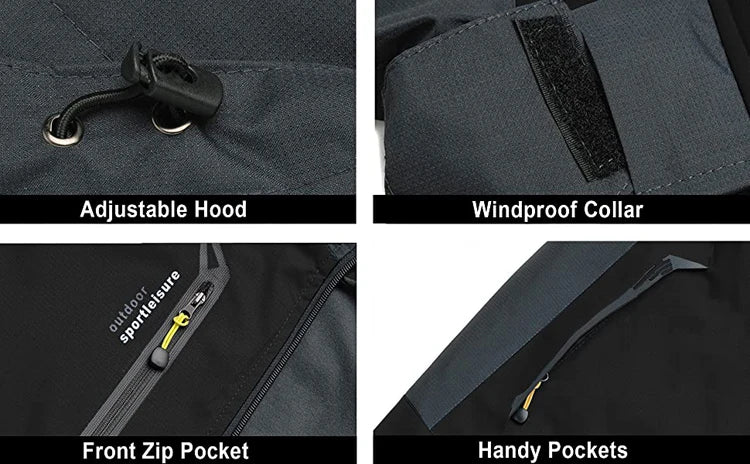 TRVLWEGO Camping Hiking Jacket for Men,