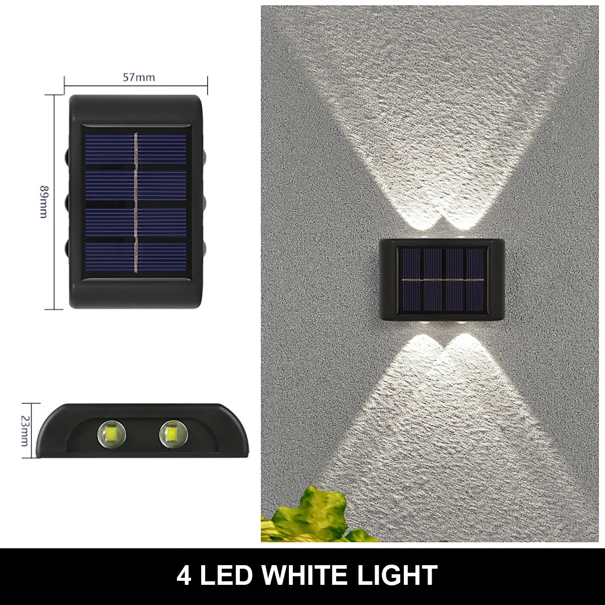 LED Solar Wall Lamp – Outdoor Waterproof Up & Down Lighting