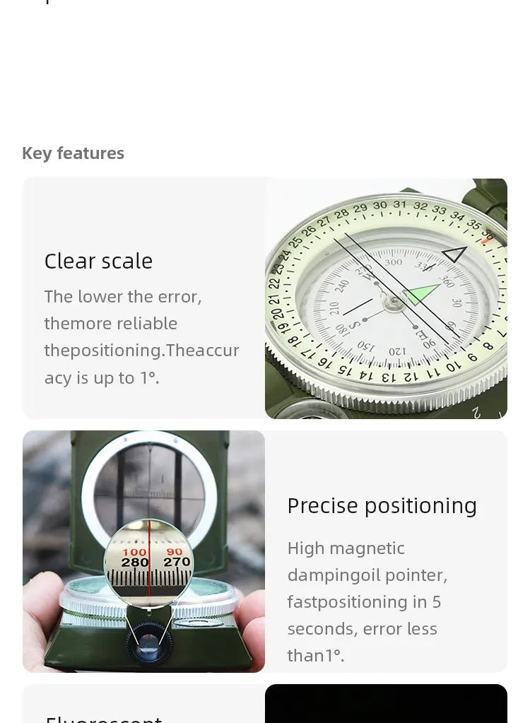 Waterproof High Precision Compass Outdoor Gadget