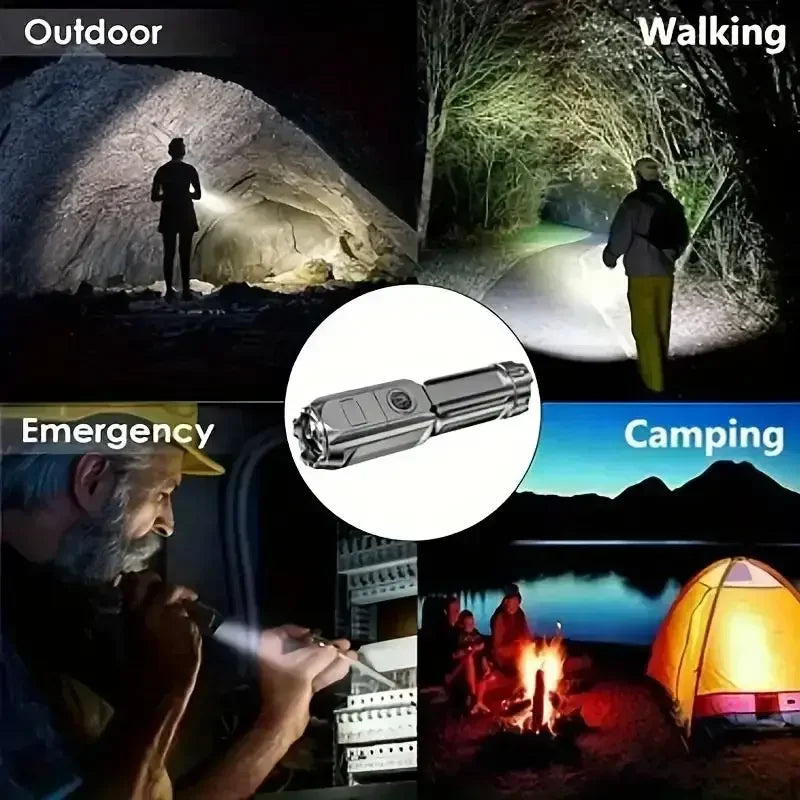 Super Bright LED Flashlights Telescopic Zoom