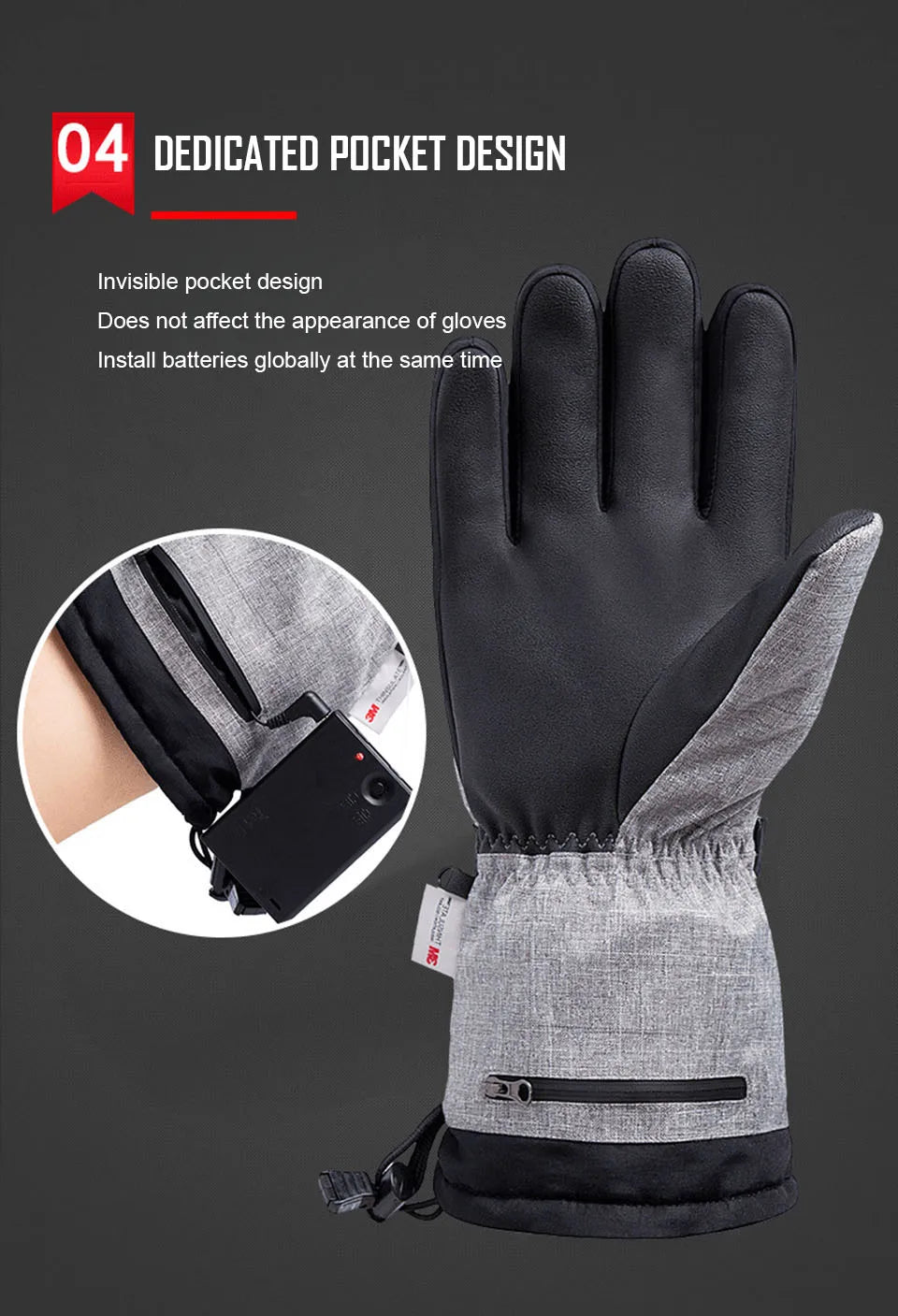 electric heated winter gloves,