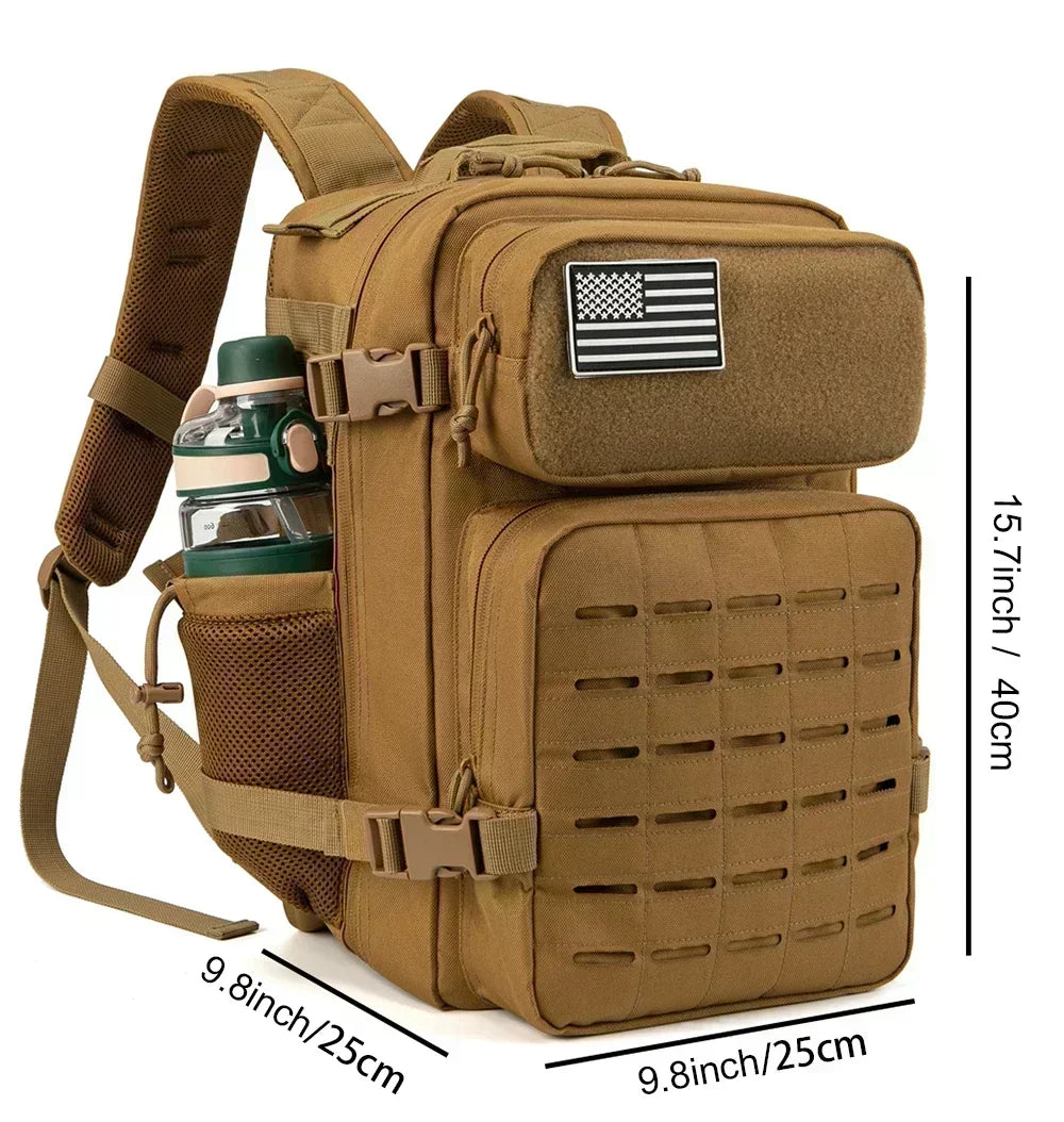 Men & Women – Laser-Cut MOLLE 3-Day Pack, Hiking, School,